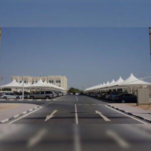 Conical car parking shade