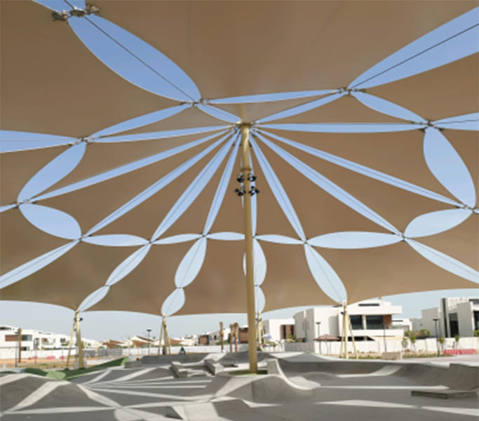 tensile shade structure in UAE