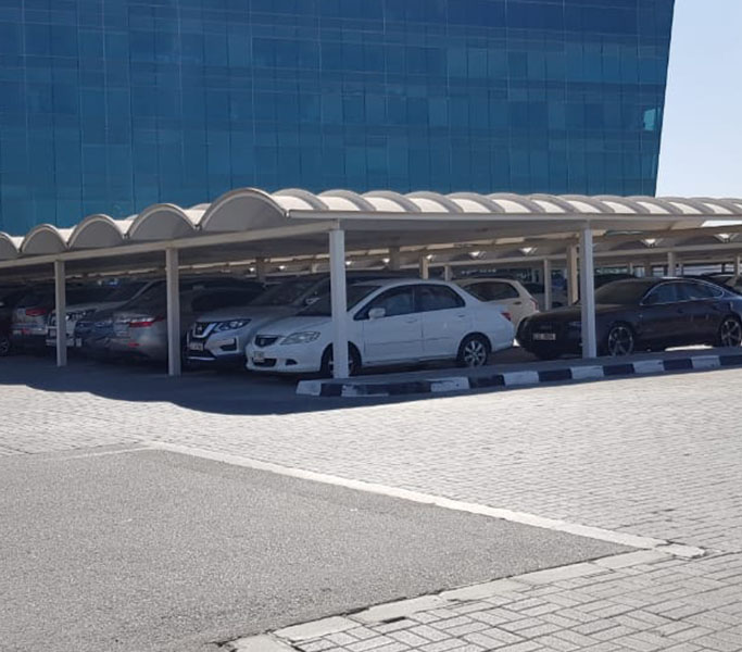 GRP car parking shade in uae